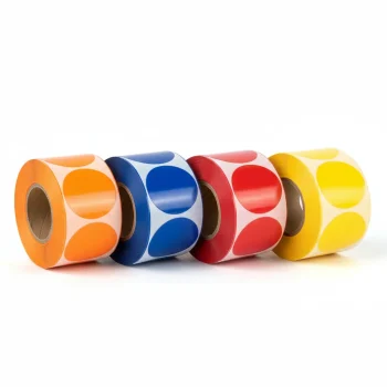 80 mm x 100 mm 30 Çap Renkli Kuşe Rulo Barkod Etiketi